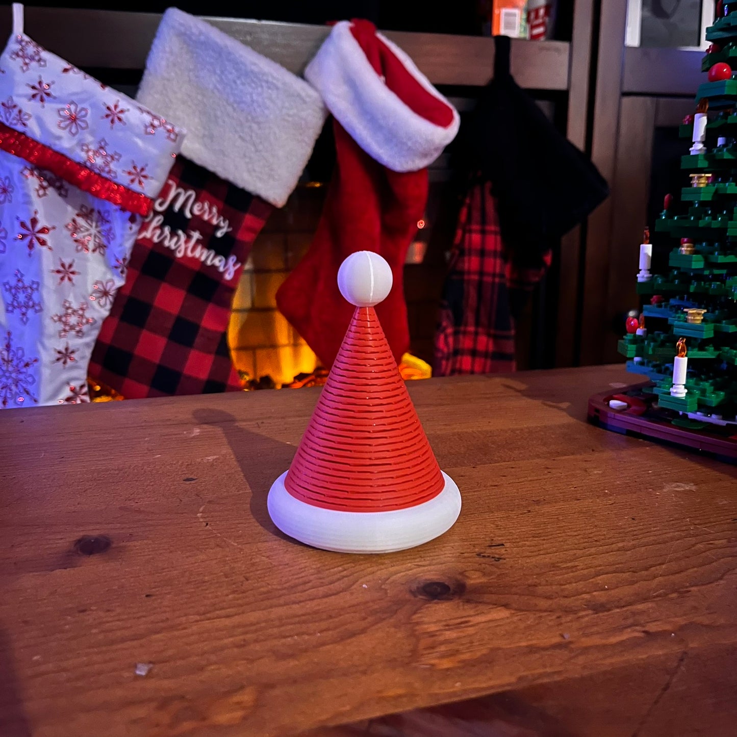 Slinky Santa Hat