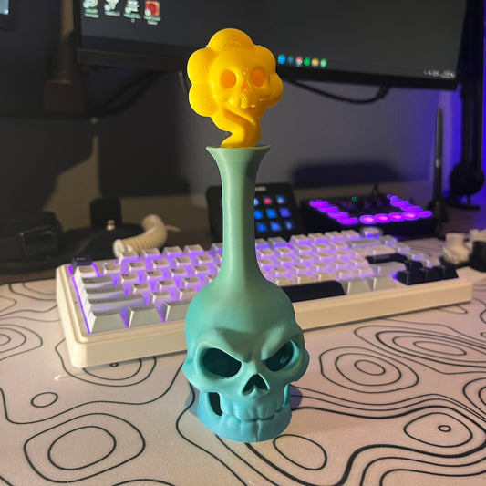 Flower Skull Vase