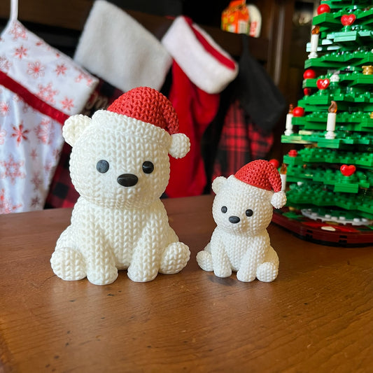 Knitted Christmas Polar Bear