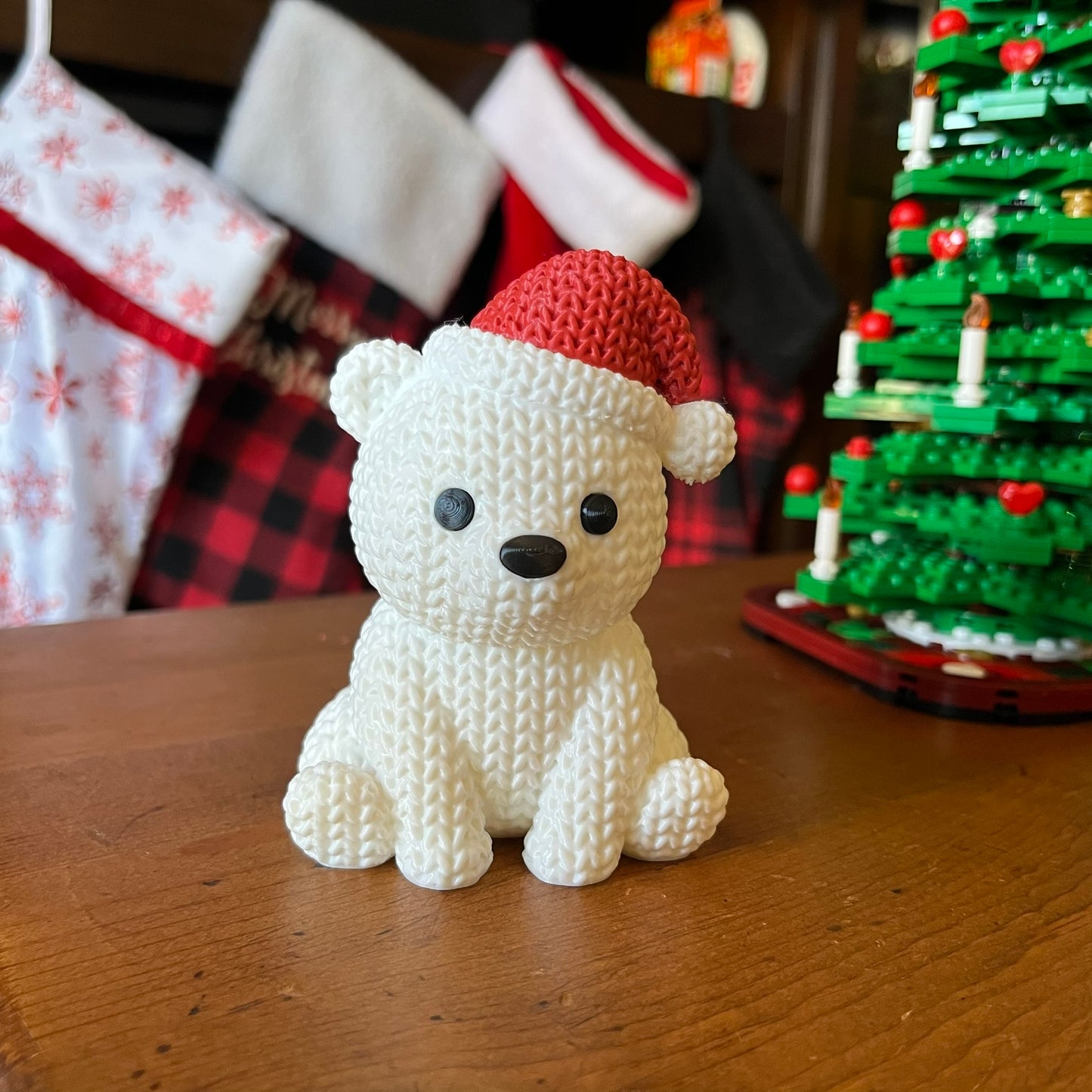 Knitted Christmas Polar Bear
