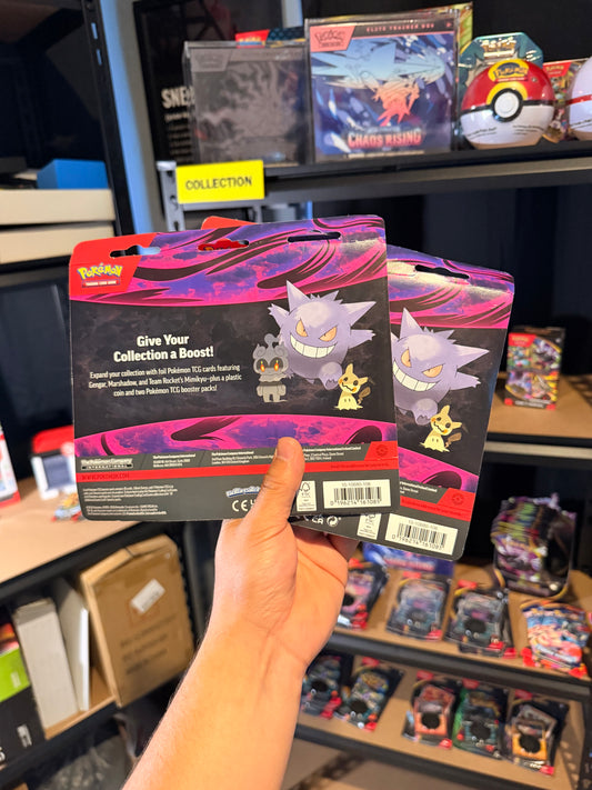 Halloween Pitch Black and Chaos Rising Double Blister - Gengar, Mimikyu, and Marshadow