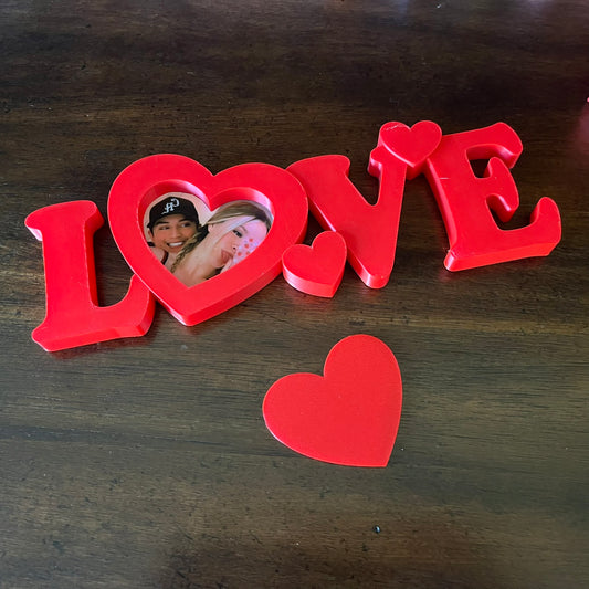 Valentines Love Heart Picture Stand