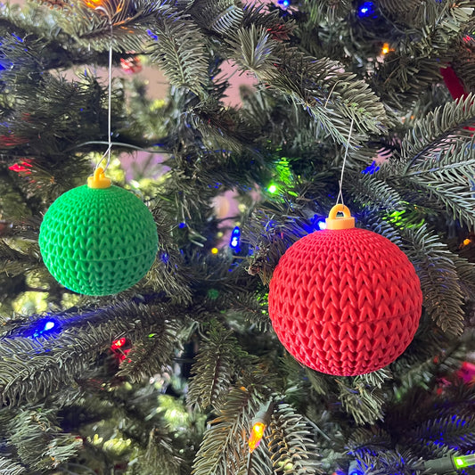 Knitted Christmas Ornament 12-Pack