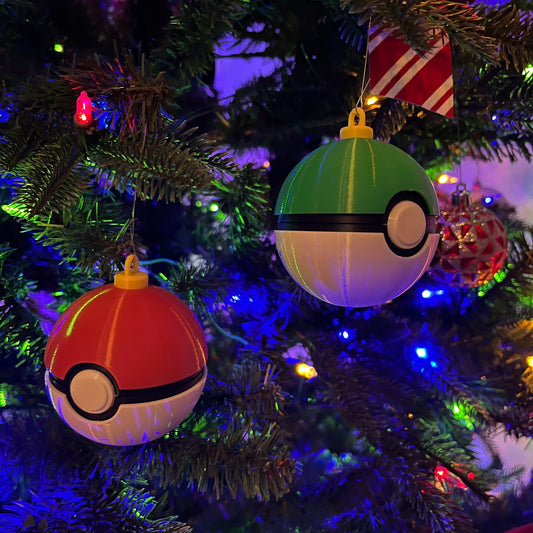 Poké Ball Christmas Ornaments