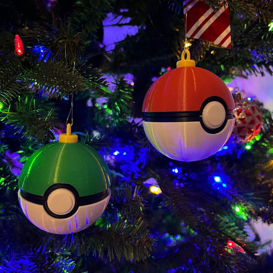 Poké Ball Christmas Ornaments